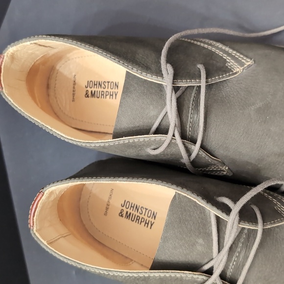 Johnston & Murphy Men's Gray Donnelson Plain Toe Chukka Boots,Size 9M. - Picture 3 of 10